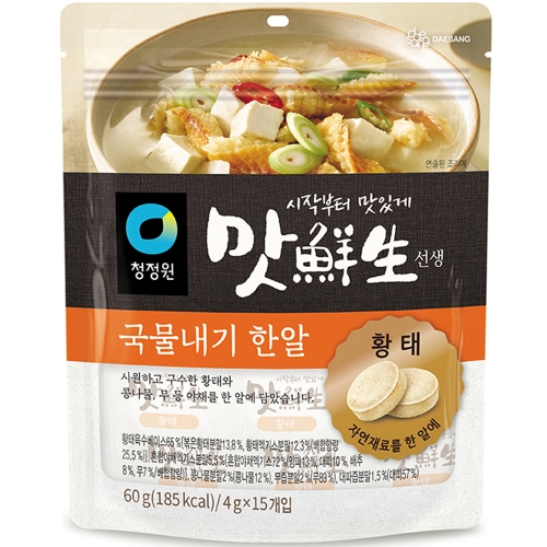 청정원 맛선생 황태 국물내기한알 60g(4gx15입)