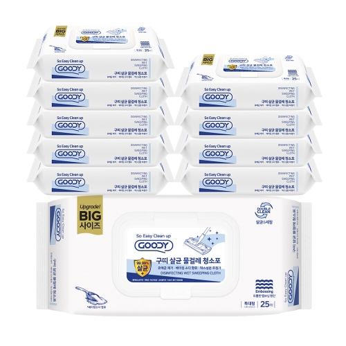 일동엘앤비  청소엔구띠 물걸레 청소포 캡형 특대형 25매