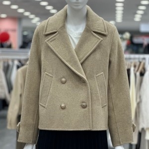 스위트숲 여성 빅카라 핸드메이드 울 숏 자켓 OZAJKQ2DY