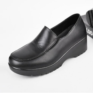 세자매 소가죽 발이편한 여성통굽구두 6.5cm 키높이 통굽부츠