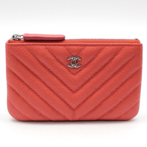 샤넬 클래식 미니 파우치 A82365 블랙 은장 캐비어 30번