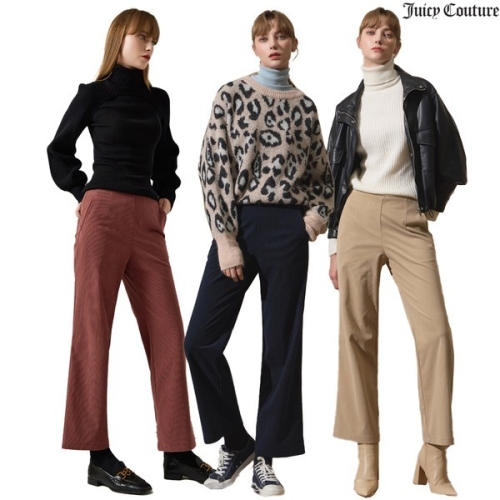 쥬시꾸뛰르 코듀로이 기모 와이드 팬츠