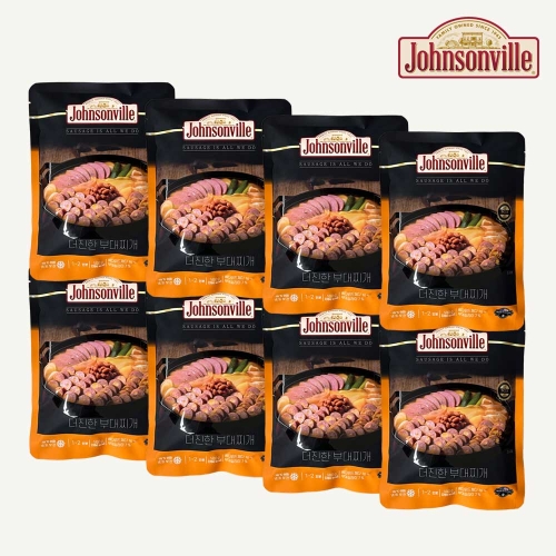 쟌슨빌  뉴 더진한 부대찌개 500g 8팩+농심사리면 8팩