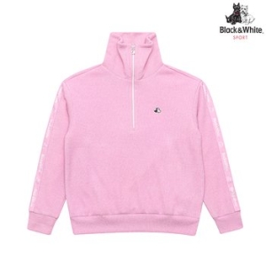 블랙앤화이트 여성 부클 반집업 티셔츠 9113LXSP_PINK