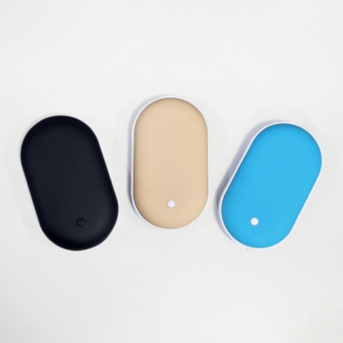 비즈  조약돌 USB 충전식 손난로 보조배터리 양면발열 휴대용 전기 전자핫팩 조약돌 손난로 보조배터리 BZ-HW50 유광블루