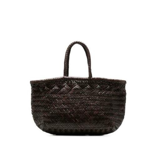 드래곤디퓨전 트리플 점프 빅 인터우븐 토트백_8810 (DK BROWN)