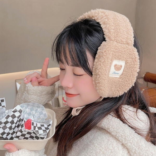 루즈루나 테디베어 따뜻한 여자 겨울 털 방한 귀마개 귀도리