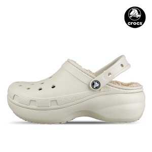 크록스 여성 클래식 플랫폼 라인드 클로그_207938