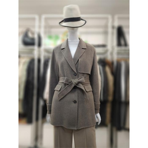 SI 세이브존04 캐시미어 혼방 벨티드 하프 코트 SFH126060BRM