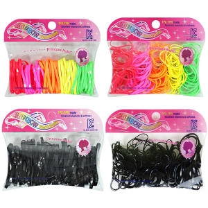 레인보우 칼라 고무밴드/머리끈/헤어밴드/고무줄