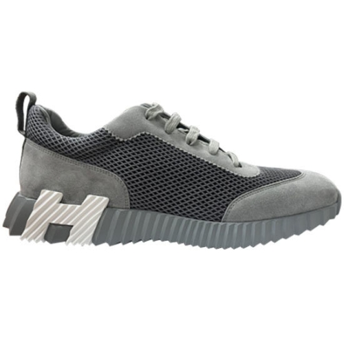 에르메스 바운싱 스니커즈 그래픽 메쉬 스웨이드 고트스킨 그리 브룸 H232856ZH1F 운동화