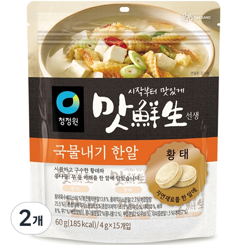 청정원 맛선생 황태 국물내기한알 60g(4gx15입)