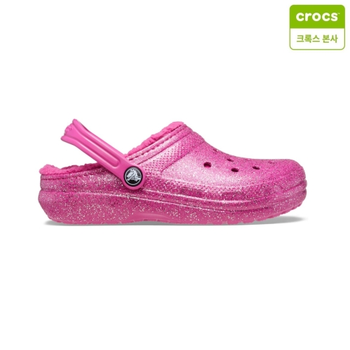 크록스키즈 클래식 라인드 글리터 클로그 (207462-6SZ)