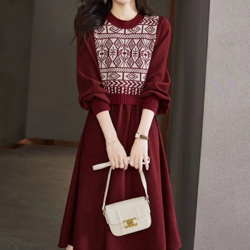 노아 패턴 원피스_RB4OP003