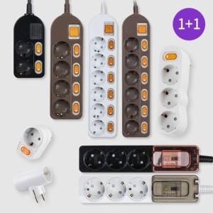 파워존  안전한 국산 멀티탭 1+1 4000W 고용량 USB PD 큐브 타워형