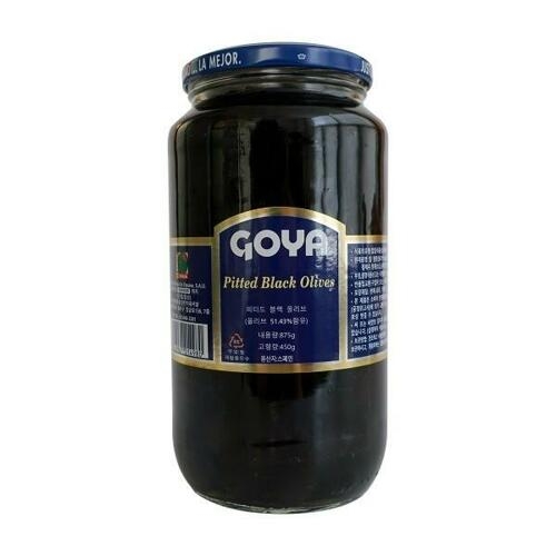 고야  피티드 블랙 올리브 875g