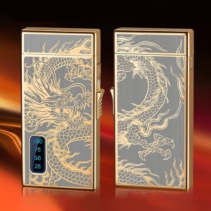 럭셔리 골드 음각 배터리표시 듀얼 플라즈마 터보라이터