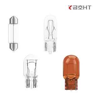 금호  자동차전구 무구 T13 T20 황색 싱글