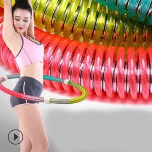 레인보우  훌라후프 스프링 다이어트 뱃살 알루미늄