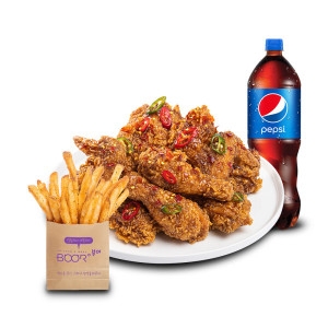 맛쇼킹치킨+케이준감자+콜라1.25L