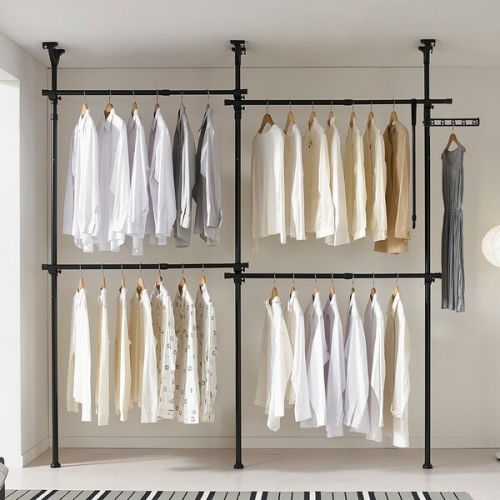 롯데알미늄 이지온 국민튼튼 4단 드레스룸 시스템 행거 EOB-304G