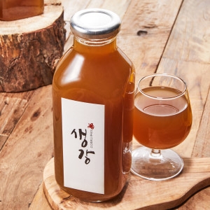 담아요  수제 생강청 국산유리병 생강착즙원액 650g 500ml 1병