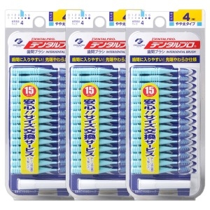 덴탈프로  잭스 치간칫솔 15P 4호 3개 Msize