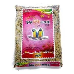 PSP  유통기한 보장    천연영양 새사료 600g/새용품 새모이 앵무새 잉꼬 애완조 휜치 십자매 문조 모이..