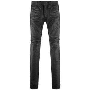 발망 W6H D504 D309W 176 왁스코팅 디스 진 블랙 남성 팬츠 TJ W6HD504D309W17600