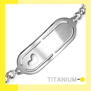 골드앤실버  하트 티타늄 미아방지팔찌/알러지 아기용품