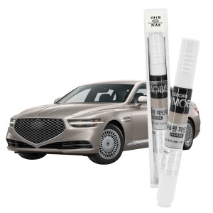 엑스핏  현대모비스 현대 제네시스 G90 전용 NA2 골드코스트실버 카페인트 붓펜 셀프도색 흠집제거제 스크래치복원