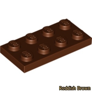 Reddish Brown Plate 2 x 4 (4211186)