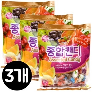 늘푸른  종합캔디 300g x3개 /사탕/젤리/츄파춥스/담라