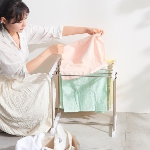 리빙홈데코  미니빨래건조대 1단/튼튼한 미니건조대 소형 수건 속옷 아기 스텐 빨랫대 빨래대 행거 세탁 원룸 자취 창문