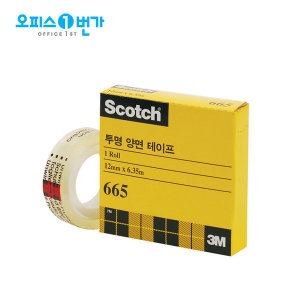 3M 스카치 투명 양면테이프 리필 665 12mm x 6.35m
