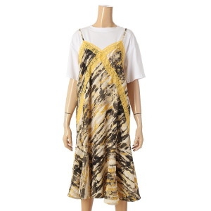 스타코퍼레이션 4CUS 붙은 티 뷔스티에 원피스 FM1D7OP0305