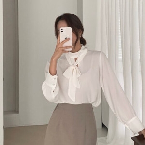 로얄 타이 실크 블라우스 BLB-0524