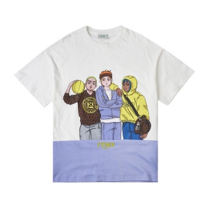 펜디 프린팅 코튼 티셔츠 JMI415 7AJ F0TU9 12-14