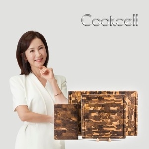 쿡셀  앤드그레인 티크 원목도마 3종세트 특대+중+미니