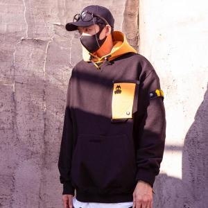 마스 THIRD SNAP BUTTON 후디 _ 블랙 S9212825