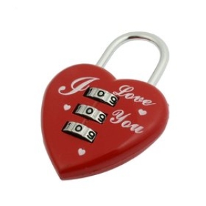  Dimart Heart Design 3 Digits Resettable Combination Coded Lock Lugga..