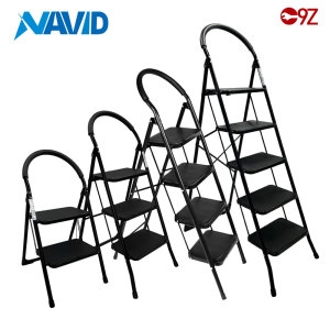 나비드  접이식 사다리 가정용 안전 실내 계단 블랙 3단 최대하중150KG 공급자적합성확인완료