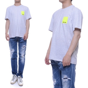 MSGM 남성 네온 반팔티 2840MM233_207096_94_20S