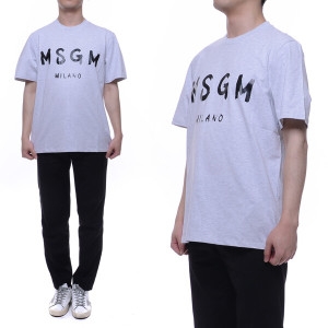 MSGM 남성 로고 반팔티 2840MM97_207096_94_20S