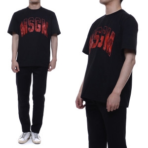 MSGM 남성 로고 반팔티 2840MM214_207098_99_20S