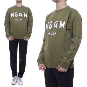 MSGM 남성 로고 맨투맨 2840MM104_207099_37_20S