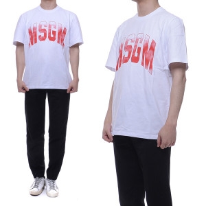 MSGM 남성 로고 반팔티 2840MM214_207098_01_20S