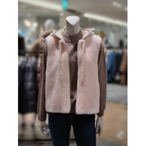 트리아나 소고 니트 후드탈부착 양모조끼AH4VA04-K