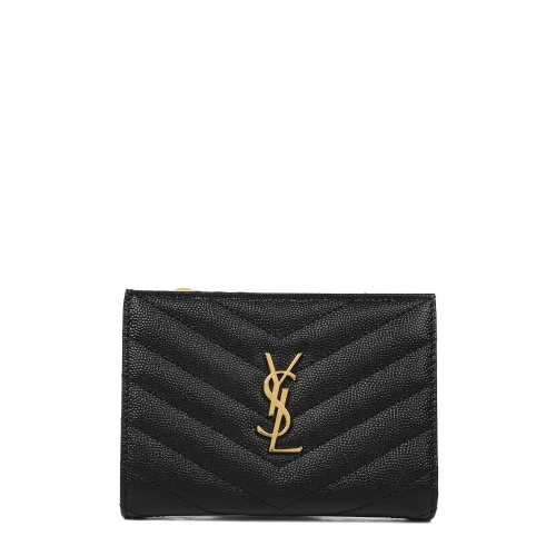 생로랑 금장 마틀라세 코인 반지갑_668287 BOW01 1000