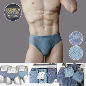 카오스 남자 삼각팬티 브리프 면 남성 속옷 SMPDB 535 WB11249
